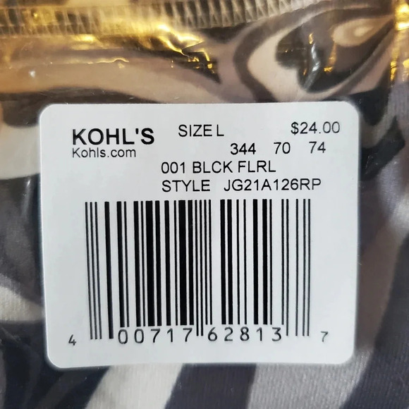 SO | Junior's Crossover Biker Shorts in Black Floral sz L - Picture 6 of 10